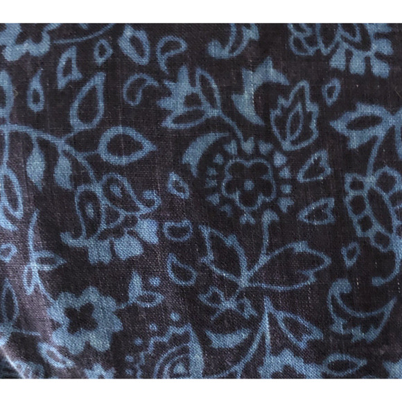 SPRING BREEZE Italian Tunic Sz M Blue Linen Cotton Button Up Mandarin Lagenlook‎ - Picture 3 of 13